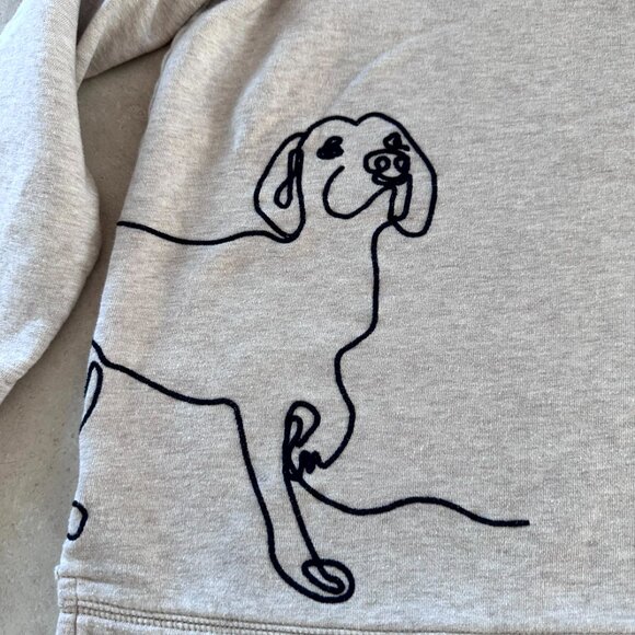 Talbots Size Large Sweatshirt with Emboidered dog on front and back - Picture 3 of 10